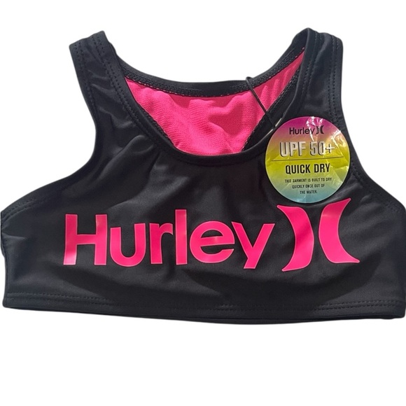 Hurley Girls 4-5 Swim Top UPF 50+ Quick Dry - Picture 1 of 5